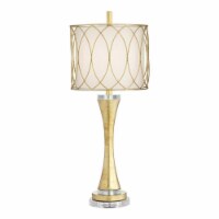 Pacific Coast Lighting Trevizo 32  Curvy Metal & Crystal Table Lamp in Gold Leaf