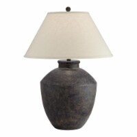 Pacific Coast Lighting Massa 29.56  Jar Resin Table Lamp in Black Terracota