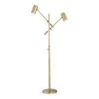 Pacific Coast Lighting Porto Adjustable Swing Metal Floor Lamp in Brass