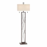 Pacific Coast Lighting Crossroads 64  Framed Patterns Metal Floor Lamp in Brown