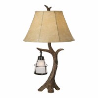 Pacific Coast Lighting Mountain Wind Tree Branch Resin Table Lamp in Oak