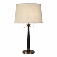 Pacific Coast Lighting City Heights Double Pull Metal Table Lamp in Black