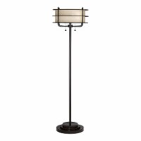 Pacific Coast Lighting Ovation 63  Metal Stick Lamp with Double Shade in Bronze