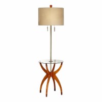 Pacific Coast Lighting Vanguard 64  Wood Floor Lamp with Tray in Cherry Blossom