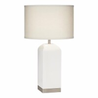 Pacific Coast Lighting Willa 27  Milk Box Metal and Resin Table Lamp in White