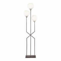 Pacific Coast Lighting Boulevard Globe Metal and Glass Floor Lamp in Gray