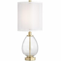 Pacific Coast Lighting Sophie 29  Metal & Glass Table Lamp with USB Port in Gold