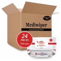Mediwiper 1920 wipes Antibacterial Alcohol-Free Hand Sanitizer Wipes - 80 Count, 24 Packs