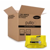 (64PK) pullio - Citrus Antibacterial Hypoallergenic Hand Sanitizer Wipes - 20ct, 1280 Wipes