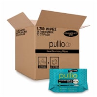(64PK)pullio - Peppermint Antibacterial Hypoallergenic Hand Sanitizer Wipes_20ct, 1280 Wipes