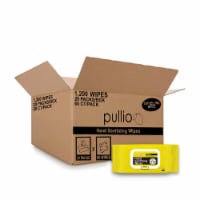(20PK) pullio - Citrus Antibacterial Hypoallergenic Hand Sanitizer Wipes - 60ct, 1200 Wipes