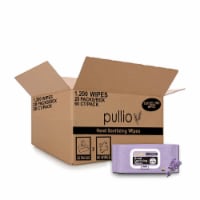 (20PK) pullio - Lavender Antibacterial Hypoallergenic Hand Sanitizer Wipes - 60ct, 1200 Wipes