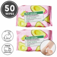 Pick Up & Go 2 Sheets Smoothing Avocado Cleansing Wipes (25 Count / Pack)
