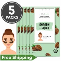 Solo Green Caffeine Under Eye Mask for Brightening & Depuffing (5pk)