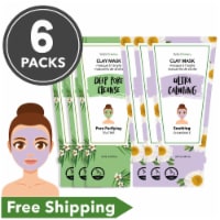 Solo Green Tea Tree & Chamomile Clay Mask for Pore Purifying & Soothing (6pk)