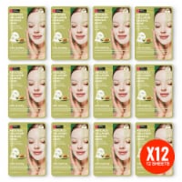 Original Derma Beauty 12 Pack Ultra Soothing Avocado Collagen Essecne Mask Sheet