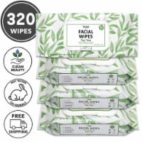 TADA 4 Packs (320 Wipes) Tea Tree Facial Cleansing Wipes