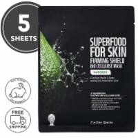 FARMSKIN 5 Sheets Firming Shield Avocado Bio Cellulose Masks