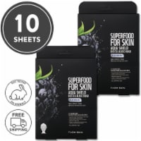 FARMSKIN 10 Sheets Aqua Shield Blackberry Bio Cellulose Masks