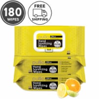 pullio - 3 Packs of Hand Sanitizer Citrus Wet Wipes 60ct - Antibacterial Hand  Wipes