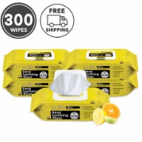 pullio - 5 Packs of Hand Sanitizer Citrus Wet Wipes 60ct -Antibacterial Hand  Wipes