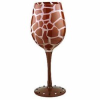 Bottoms Up - 95 & Sunny WGGIRAFFE Giraffe Wine Glass