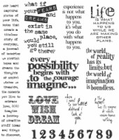 Tim Holtz Cling Stamps 7 X8.5 -Stuff 2 Say