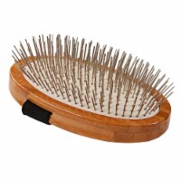 Bass Brushes- Style & Detangle Pet Brush (Palm Style/ Dark Finish)