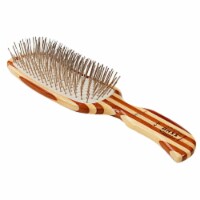 Bass Brushes- Style & Detangle Pet Brush (Semi S Style /Striped Finish)
