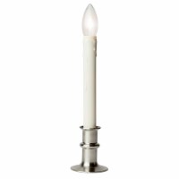 Celestial Lights Ivory no scent Scent Battery Operated Taper Flameless Flickering Candle -
