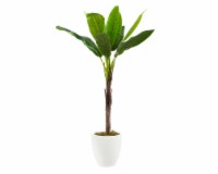 SilkCraft Banana Tree Tapered Base Potted Plant Perspective: Main