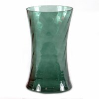 Green/Red Holiday Hurricane Glass Vase Perspective: Main