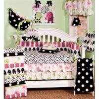 Cotton Tale HD7S Hottsie Dottsie 7 Pieces Crib Bedding Set - Black, Pink