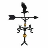 Montague Metal Products WV-302-SB 300 Series 32 In. Deluxe Black Full Bodied Eagle Weathervan