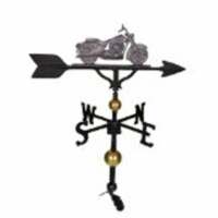 Montague Metal Products WV-318-SI 300 Series 32 In. Deluxe Swedish Iron Motorcycle Weathervan