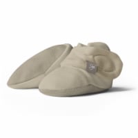 Goumikids Soft Organic Stay On Adjustable Baby Infant Booties, 3-6M Soybean