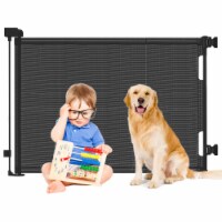 Baby Safety Gate Retractable Door Extra Wide Child Pet Safety Stairs Gate 61x34in for Doorway