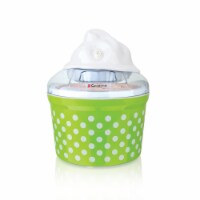 Euro Cuisine Electric Ice Cream Maker - Green with 4 Glass Cup 1.2L Capacity
