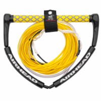 Airhead Dyneema Flat Line Tangle Free 4 Section Wakeboard Boat Tow Rope, Yellow