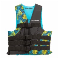 Kwik Tek Airhead Tropic Type III Family Adult Life Vest Jacket, 2XL/3XL, Blue