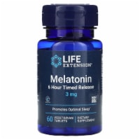Life Extension Melatonin 6 Hour Timed Release 3 mg - 60 Vegetarian Tablets Perspective: Main