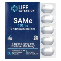 Life Extension SAMe S-Adenosyl-Methionine 400 mg - 60 Enteric Coated Vegetarian Tablets Perspective: Main