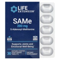 Life Extension SAMe S-Adenosyl-Methionine 200mg, 30 Enteric-Coated Vegetarian Tablets