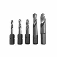 Milescraft High Speed Steel Stubby Drill Bit Set 5 pk - Total Qty: 1; Each Pack Qty: 5; Total