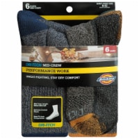 Dickies® Men's Dri-tech Moisture Control Comfort Length Mid-Crew Socks Perspective: Main