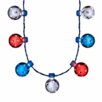 Blinkee RWBFMDB-4thJ 4th of July Firework Metallic Disco Balls Lighting Flashing Rays - Red,