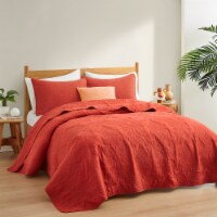 Lightweight Pre-washed Microfiber Quilt Coverlet Set