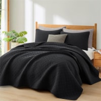 Lightweight Pre-washed Microfiber Quilt Coverlet Set