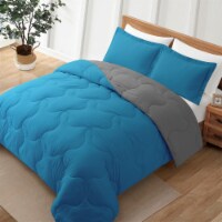 Lightweight Reversible Microfiber Down Alternative Comforter Set