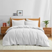 Luxurious 100% Premium Flax Linen Duvet Cover and Pillow Sham Set